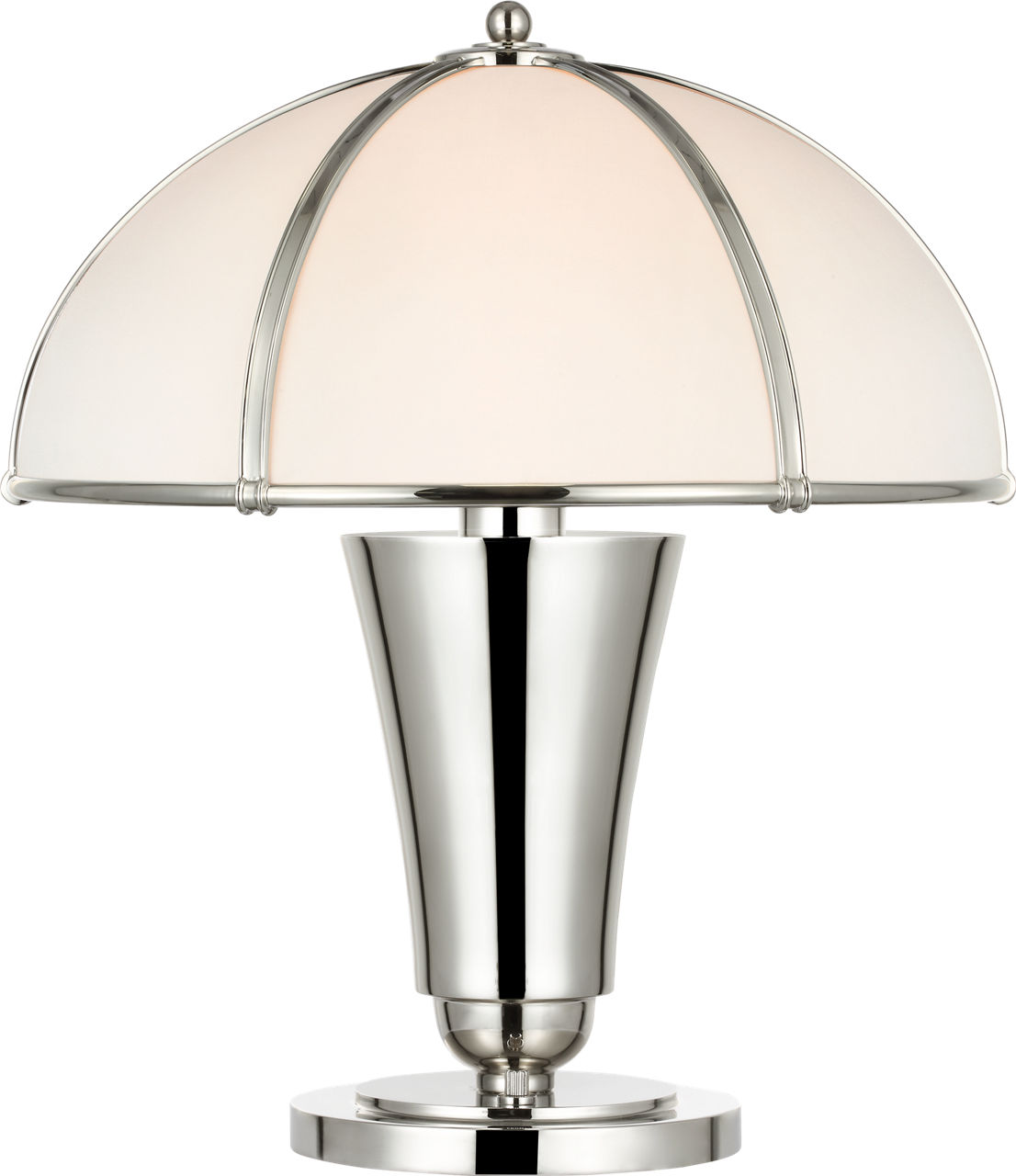 Bexley 19" Table Lamp in Polished Nickel with Silk Shade