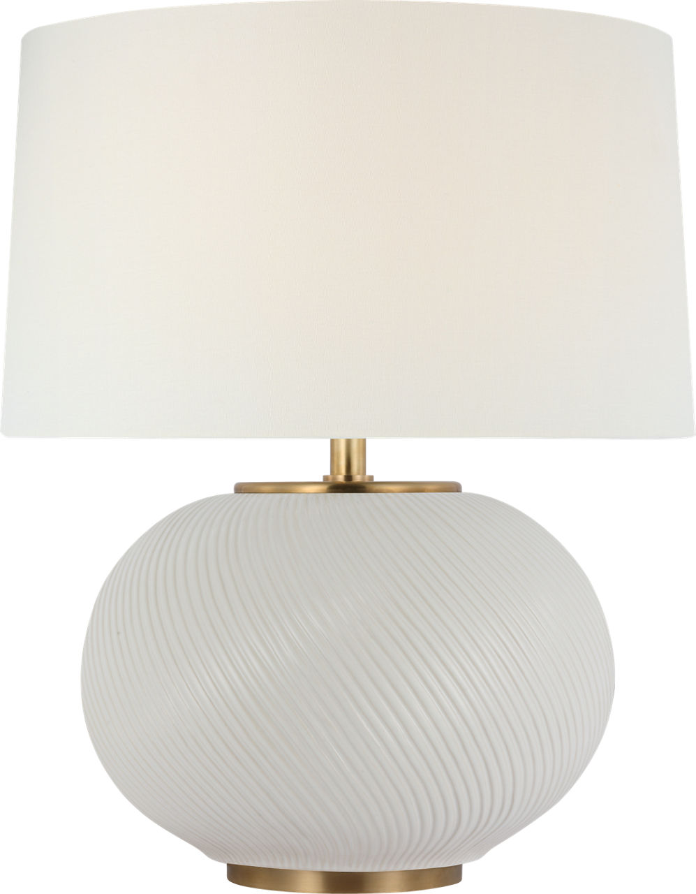 Mirelle Medium Table Lamp in Ivory with Linen Shade