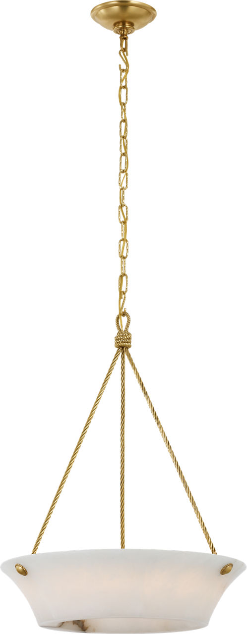 Claremont 21" Open Ring Chandelier in Natural Brass with Alabaster