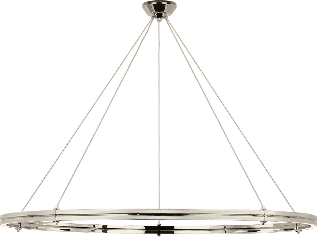 Paxton 60" Ring Chandelier in Polished Nickel