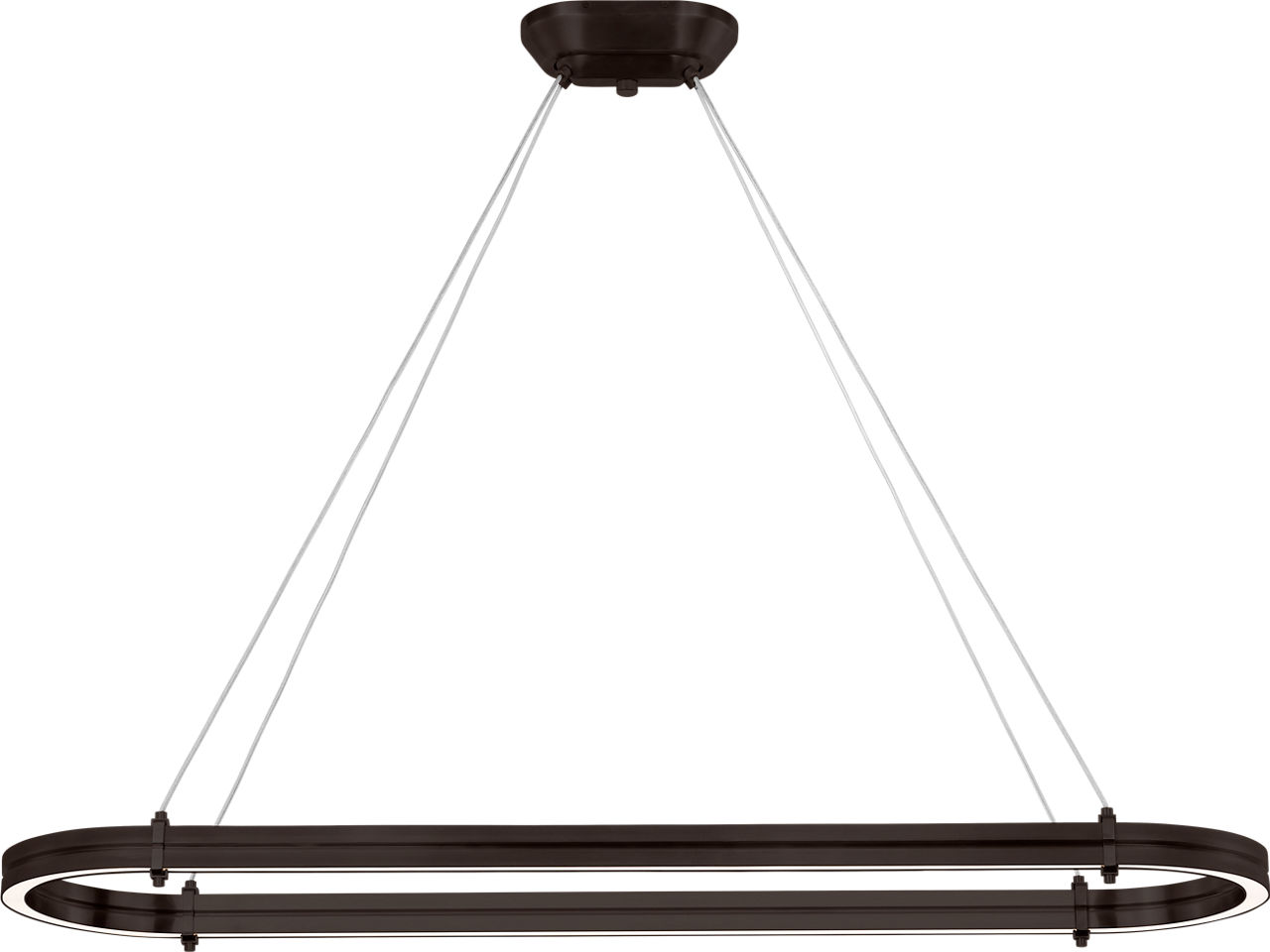 Paxton 54" Oval Linear Chandelier in Bronze