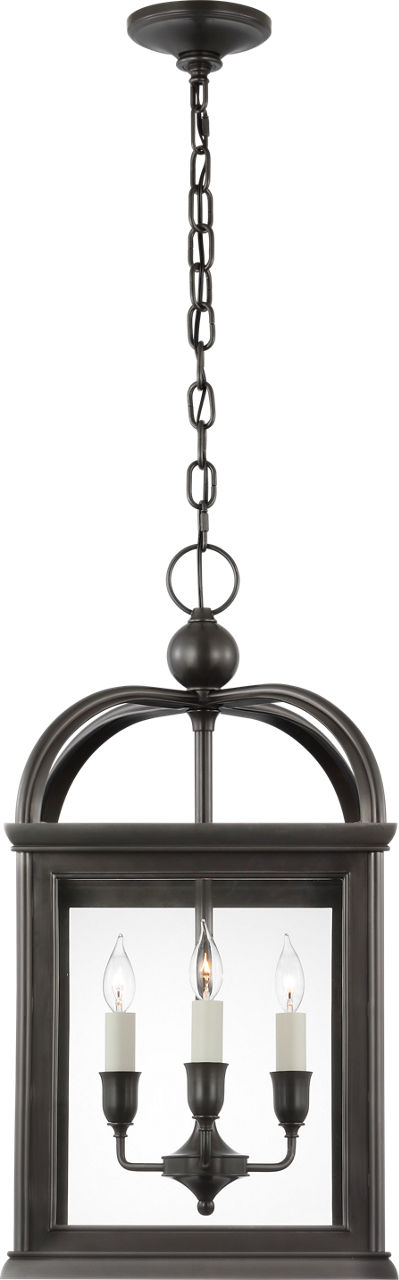 Rhoades 16" Lantern in Bronze with Clear Glass