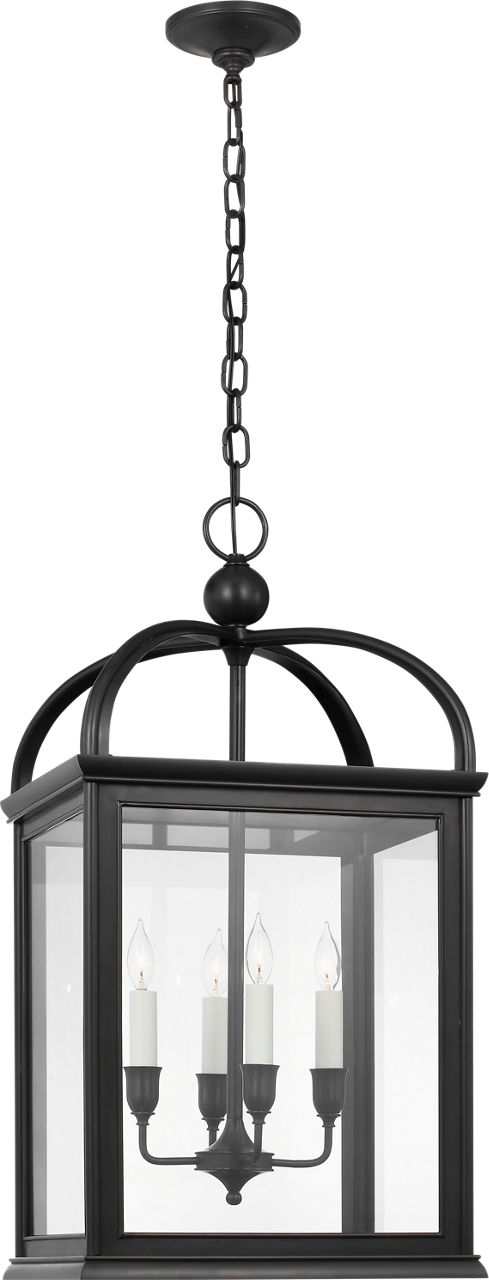 Rhoades 19" Lantern in Bronze with Clear Glass