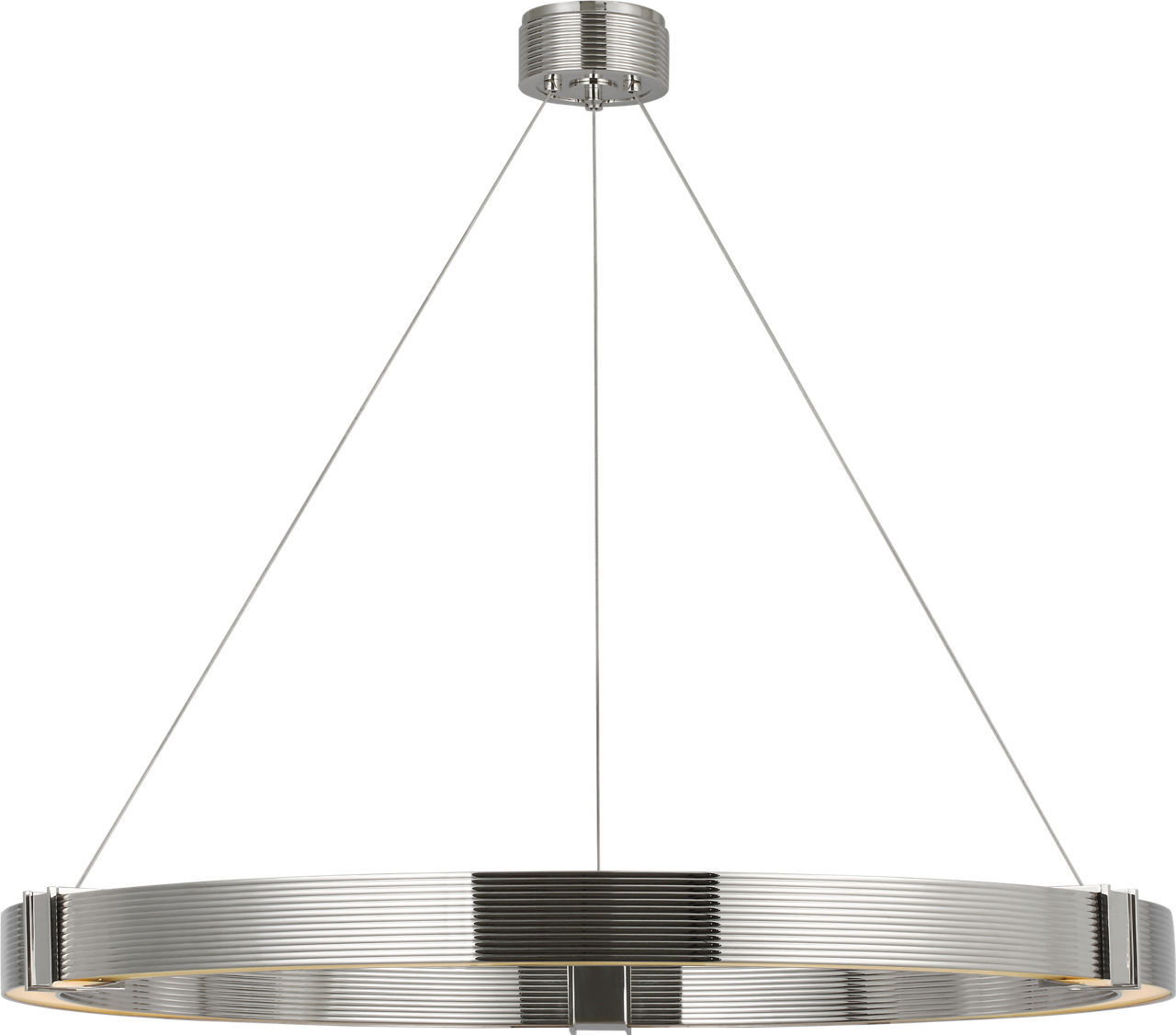 Hughes 40" Ring Chandelier in Polished Nickel
