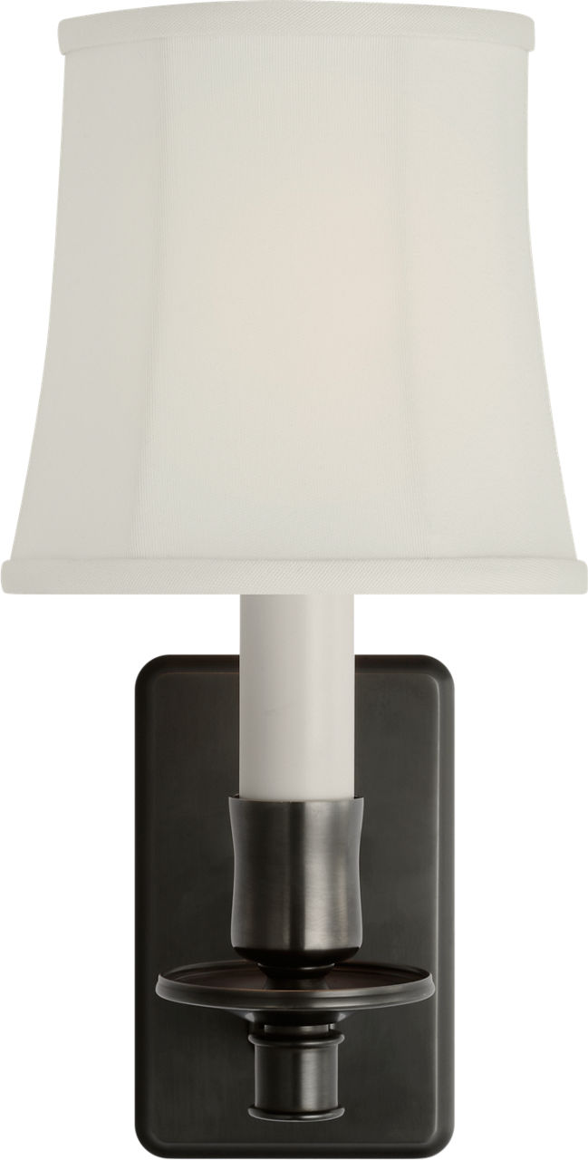 Tara 12" Sconce in Bronze with Silk Soft Empire Shade