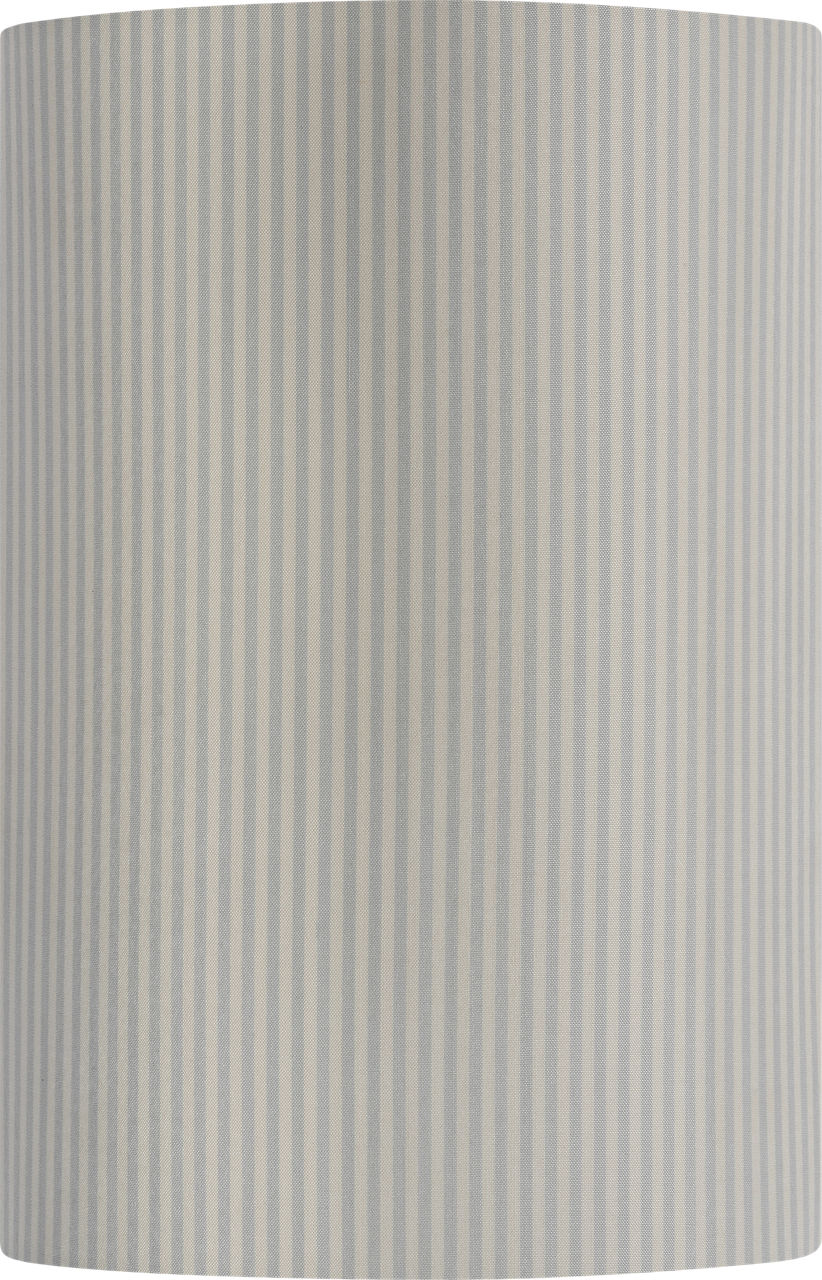 Maeve 8" Shield Sconce in Hand-Rubbed Antique Brass with Schumacher Blue Charee Stripe Shield