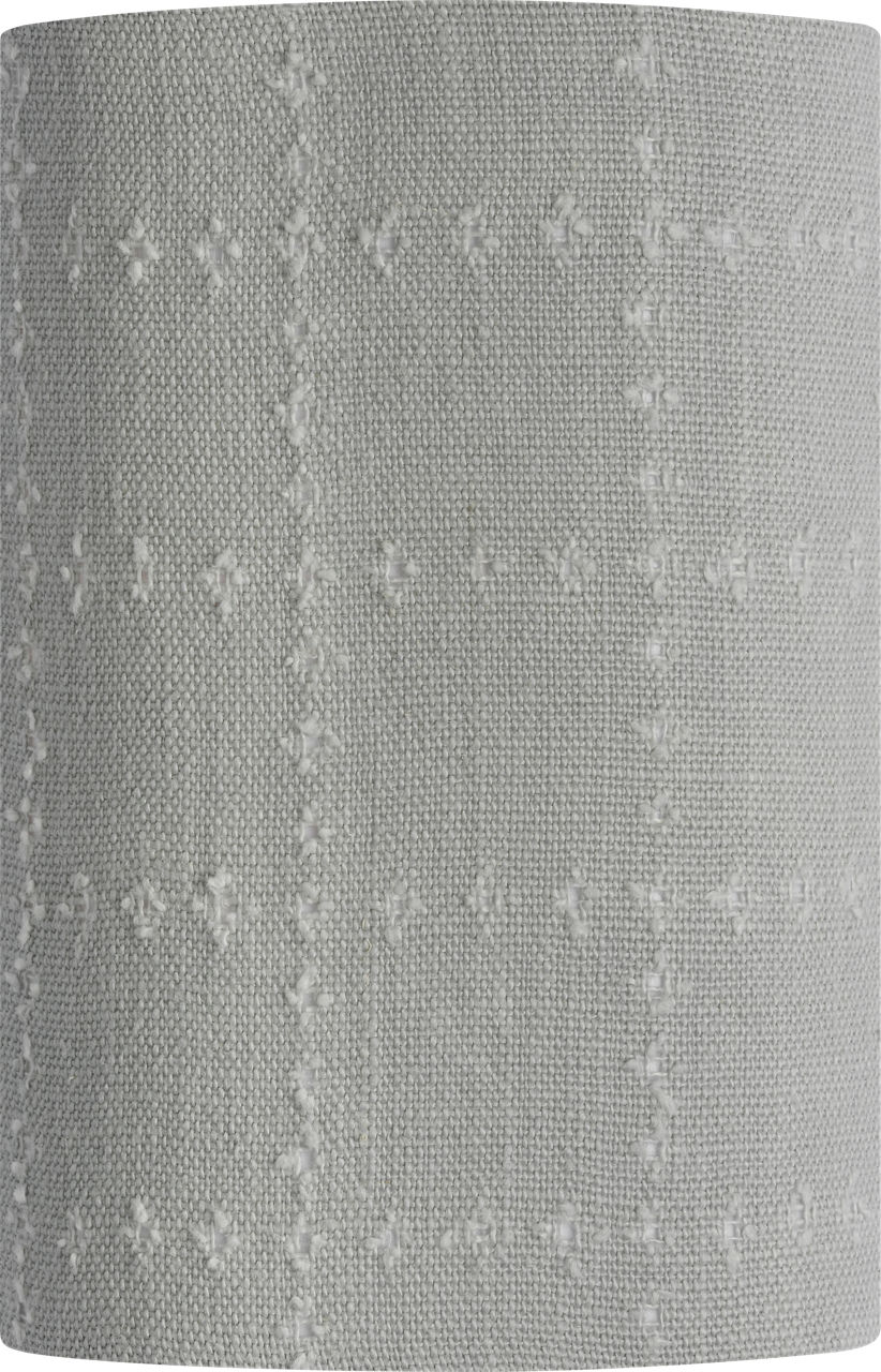 Maeve 8" Shield Sconce in Hand-Rubbed Antique Brass with Schumacher Sky Elin Check Shield