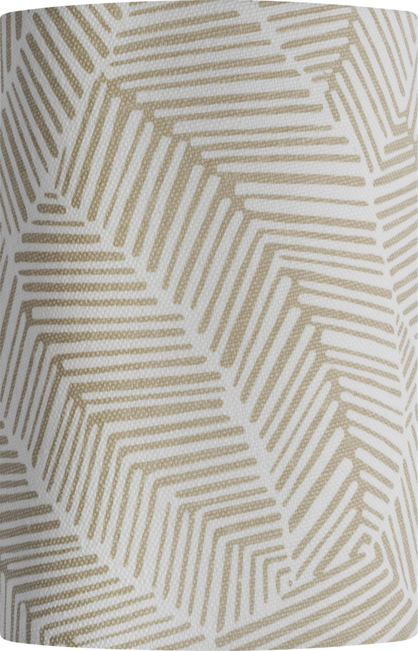 Maeve 8" Shield Sconce in Hand-Rubbed Antique Brass with Schumacher Taupe Abstract Leaf Shield