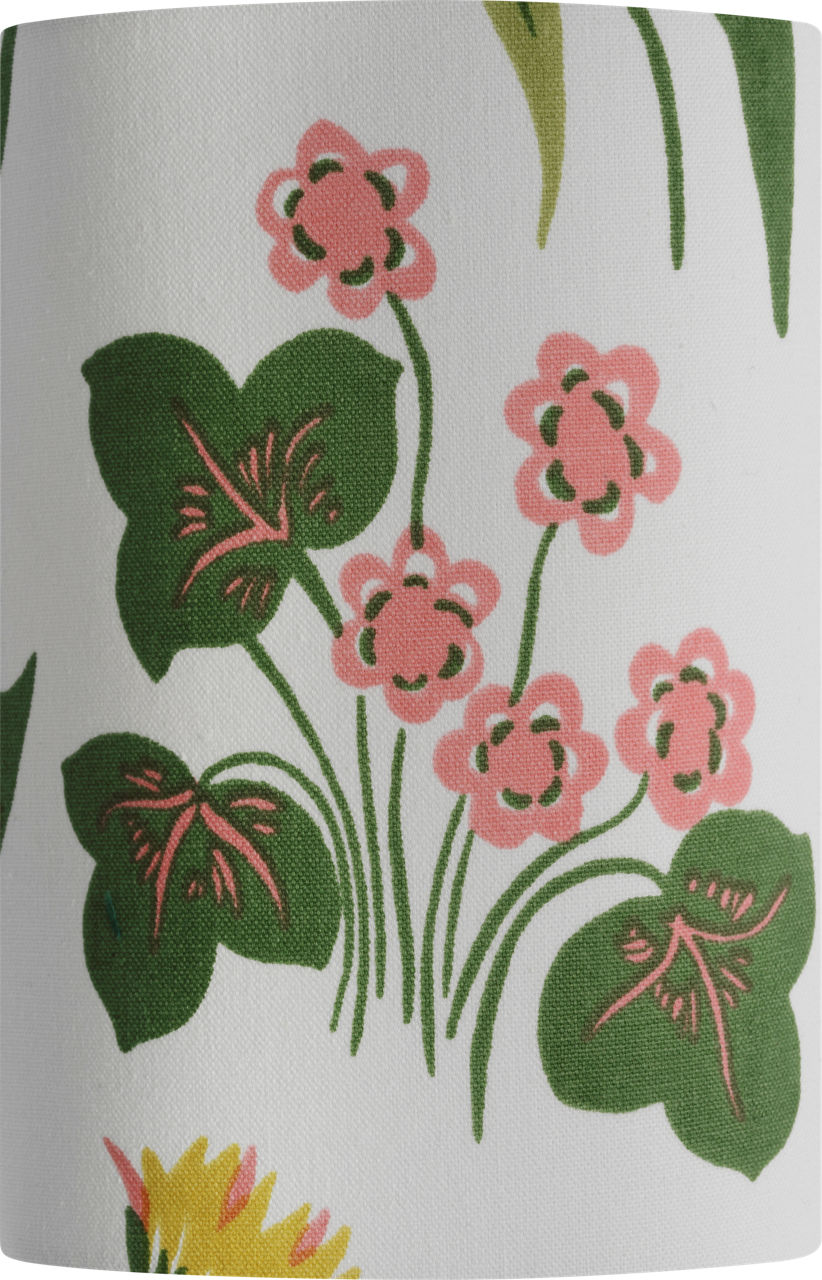 Maeve 8" Shield Sconce in Hand-Rubbed Antique Brass with Schumacher Pink Carly Shield