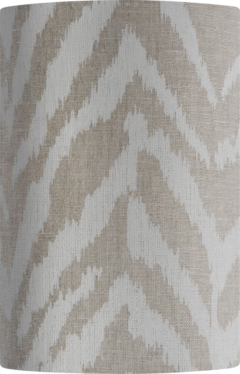 Maeve 8" Shield Sconce in Hand-Rubbed Antique Brass with Schumacher Natural Quincy Shield