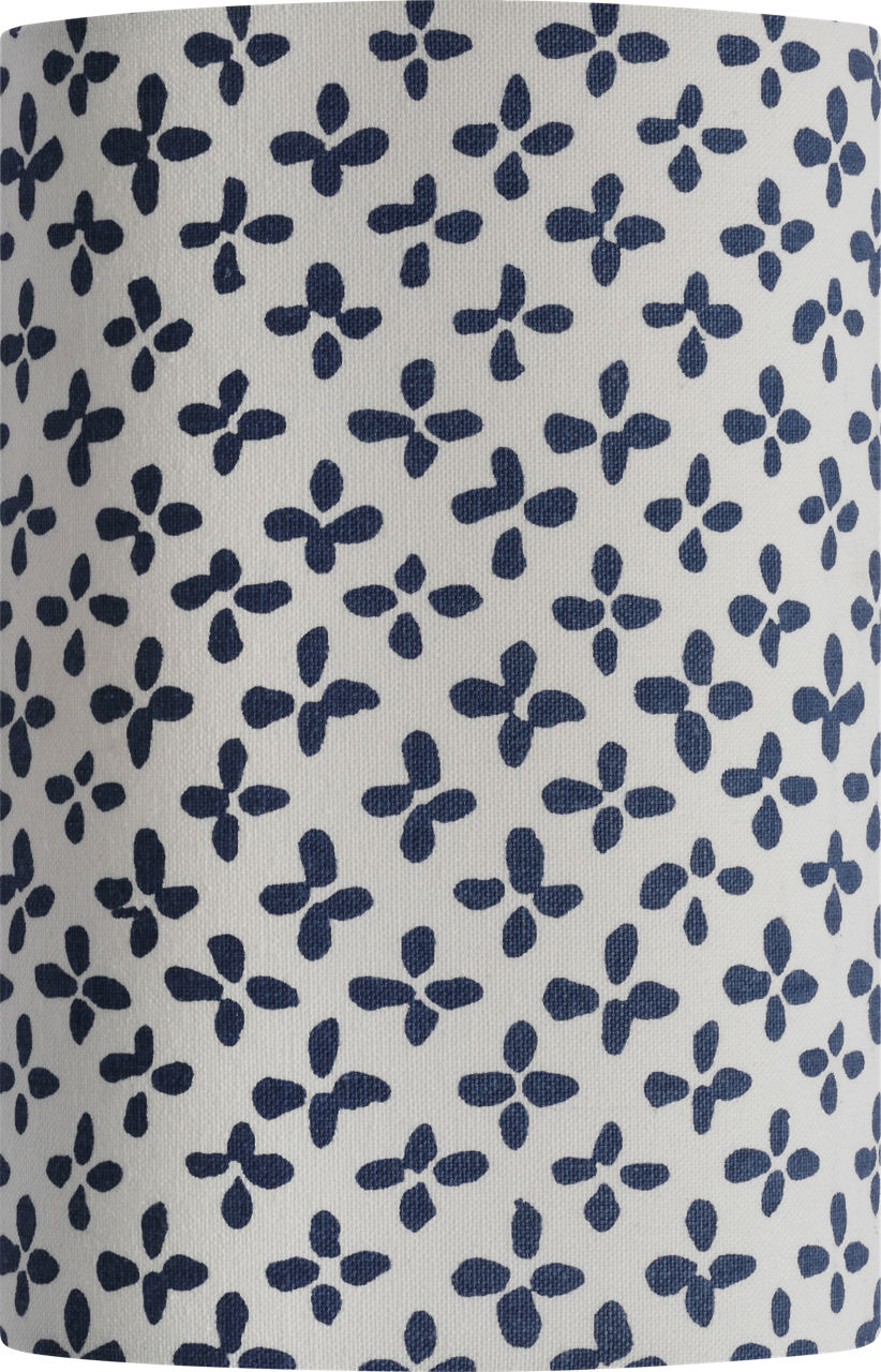 Maeve 8" Shield Sconce in Hand-Rubbed Antique Brass with Schumacher Blue Emerson Shield