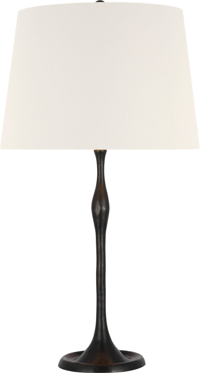 Romero Medium Table Lamp in Bronze with 16" Linen Empire Shade