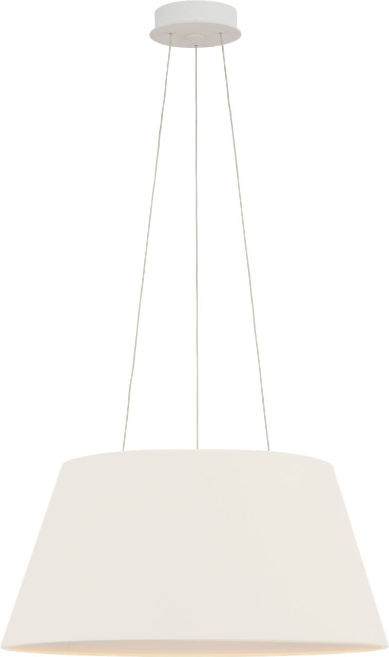 Caufield 21" Hanging Shade in Matte White with Linen Shade