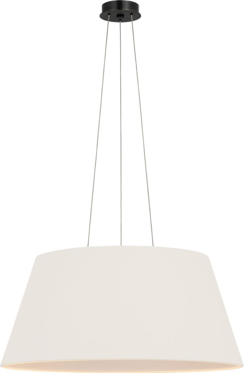 Caufield 29" Hanging Shade in Bronze with Linen Shade