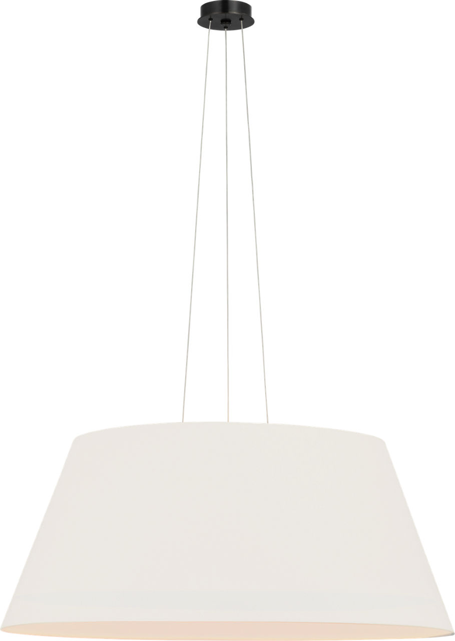 Caufield 39" Hanging Shade in Bronze with Linen Shade