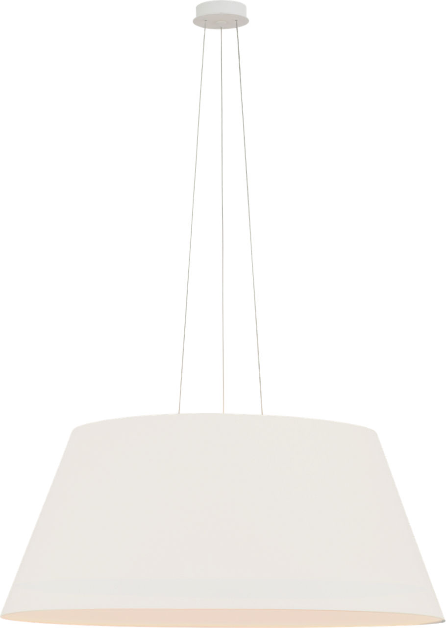 Caufield 39" Hanging Shade in Matte White with Linen Shade