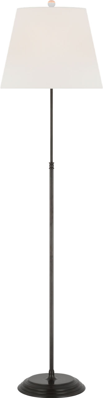 Wyatt 52" Floor Lamp in Bronze with Linen Shade