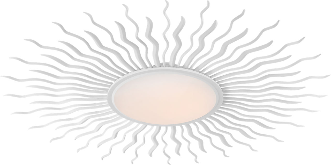 Re 49" Semi-Flush Mount in Matte White with White Glass