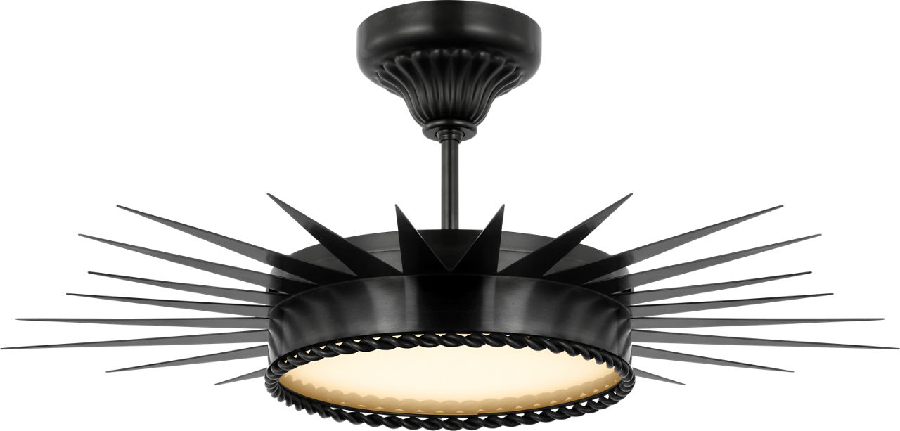 Soleil 28" Semi-Flush Mount in Bronze with White Glass