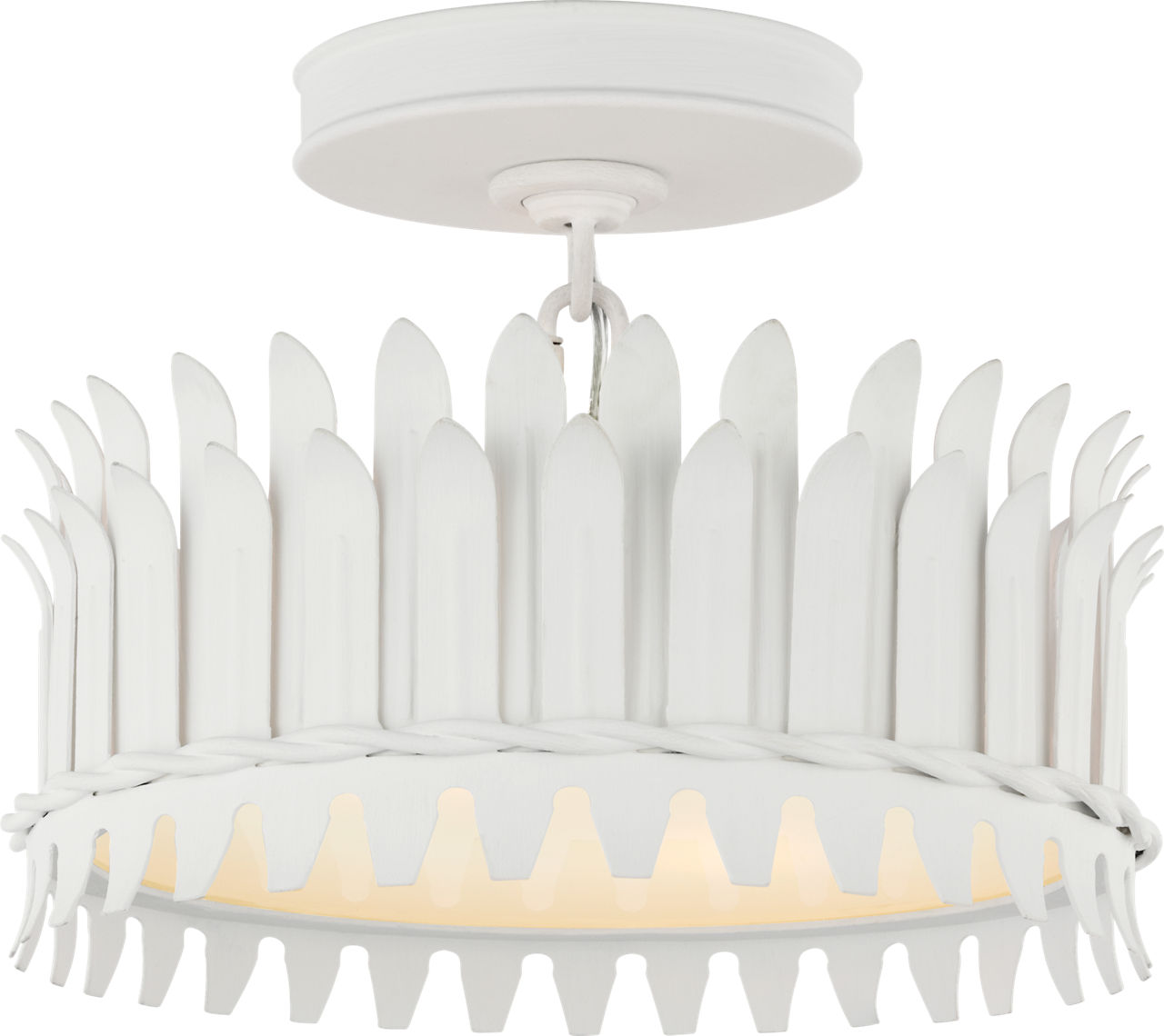 Leslie 12" Semi-Flush in Plaster White