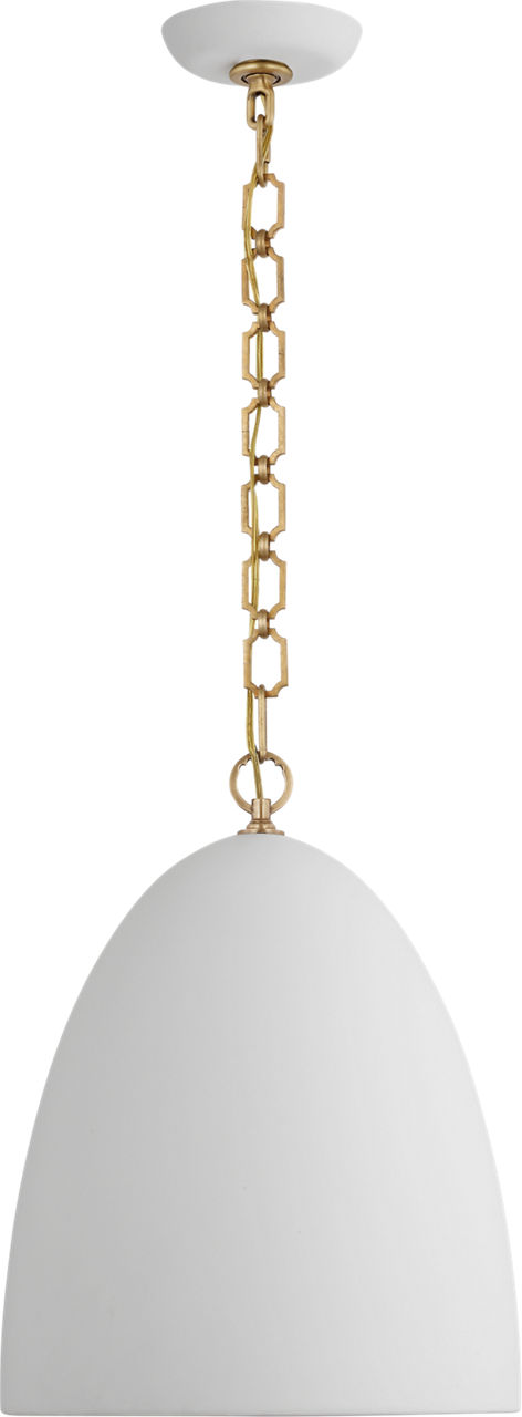 Elliot Medium Dome Pendant in Matte White