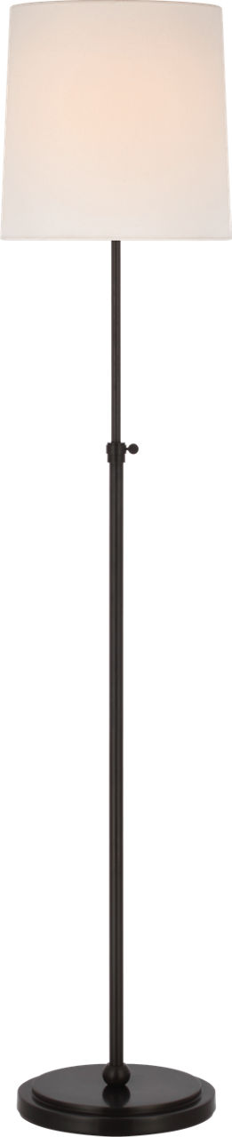 Bryant 52" Adjustable Cordless Floor Lamp in Bronze with Linen Shade