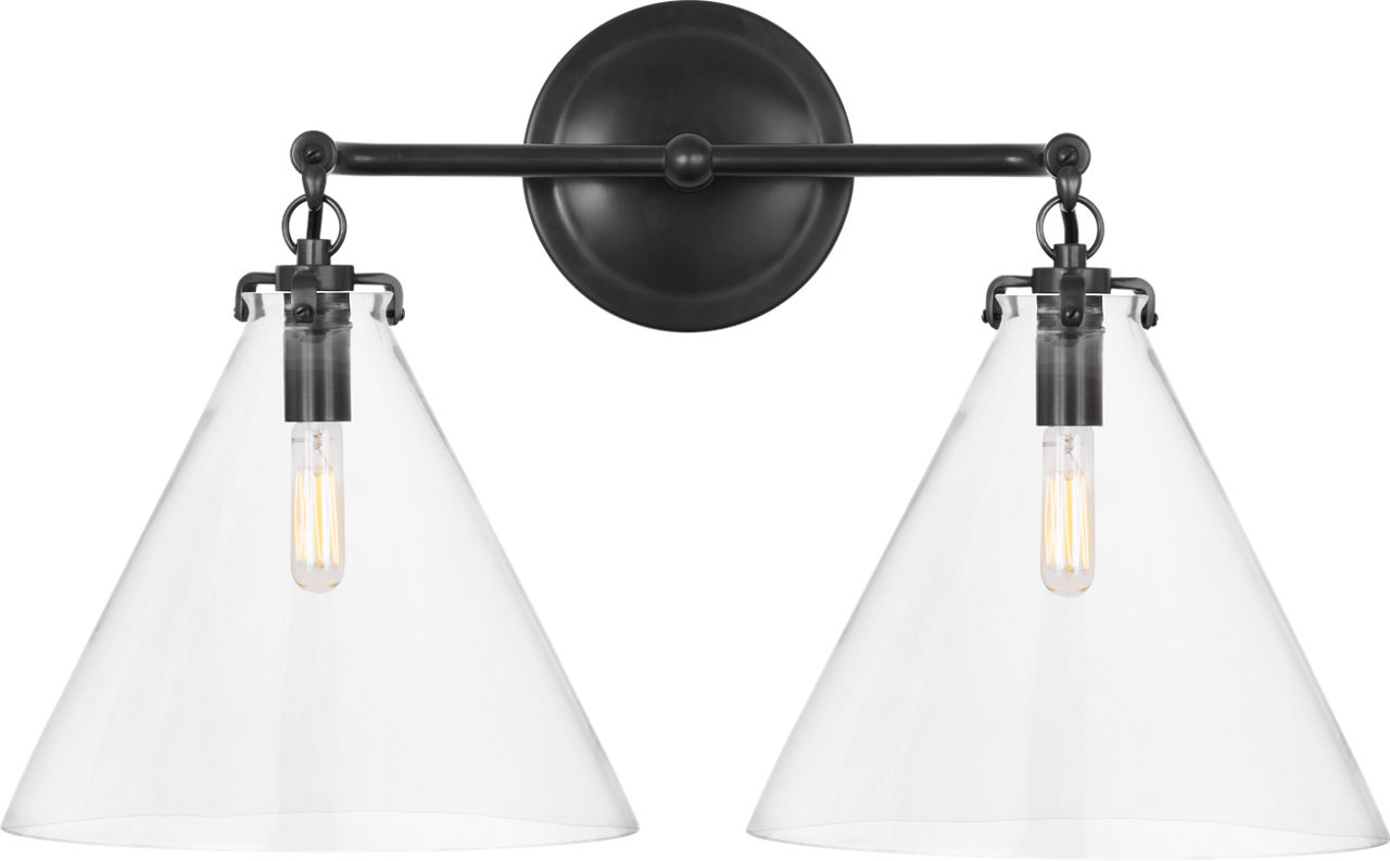 Katie Small Conical Double Sconce