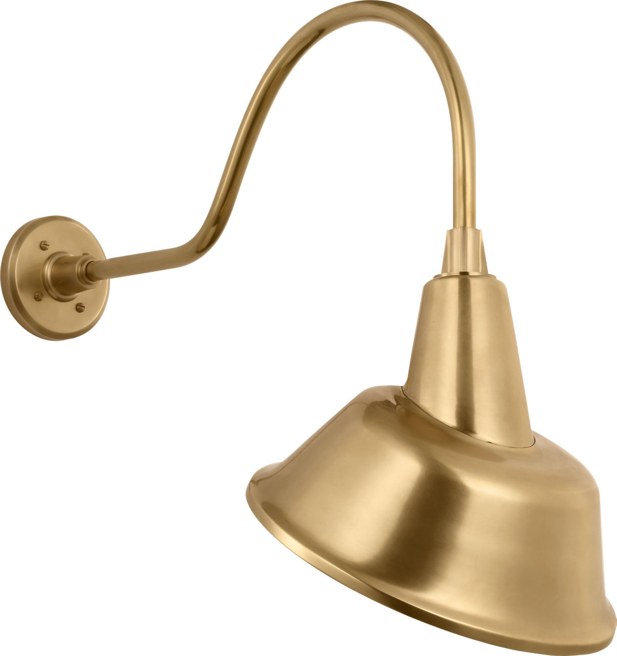 Academy 23" Flynn Barn Light in Hand-Rubbed Antique Brass with 12.5" Tilted Bowers Shade