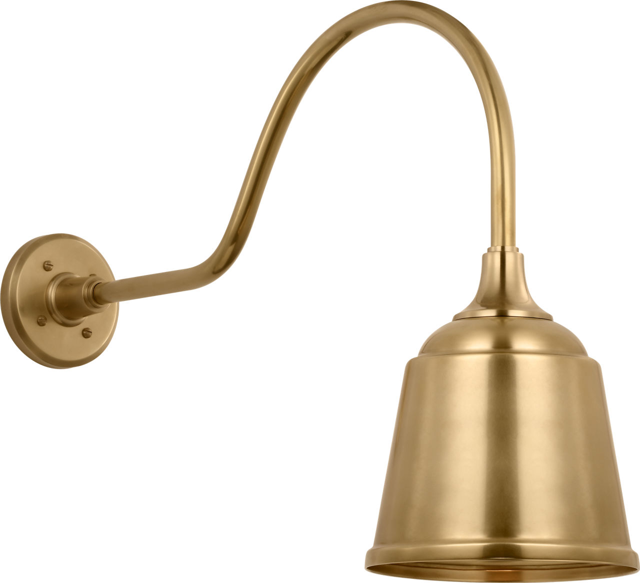 Academy 23" Flynn Barn Light in Hand-Rubbed Antique Brass with 8" Rockhouse Shade