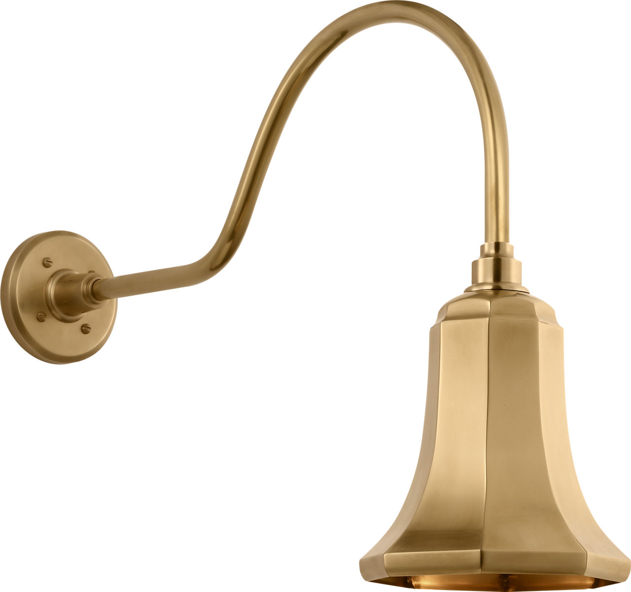 Academy 23" Flynn Barn Light in Hand-Rubbed Antique Brass with 7.5" Savannah Shade