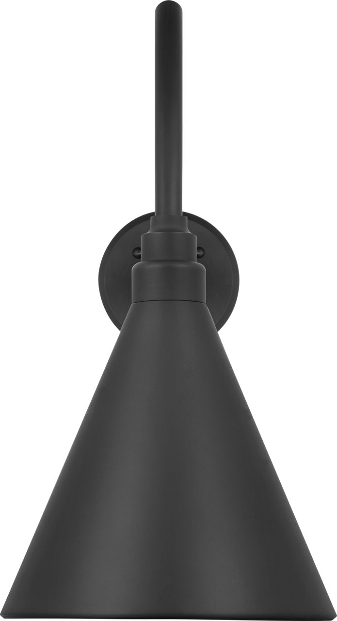 Academy 23" Flynn Barn Light in Matte Black with 9" Conical Savannah Shade