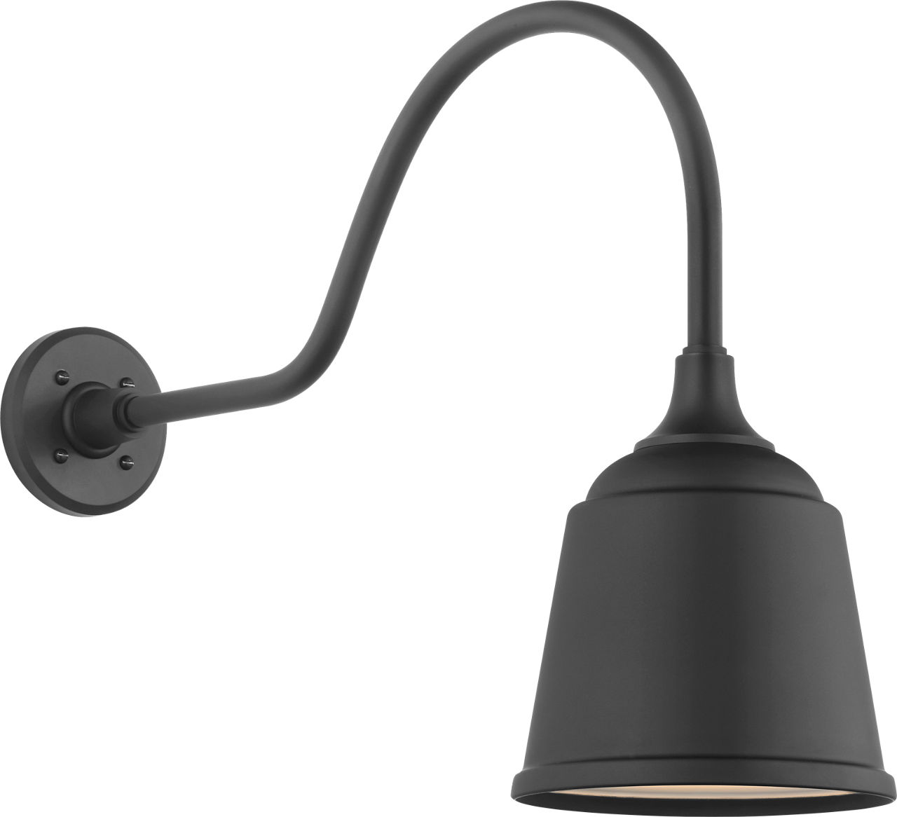 Academy 23" Flynn Barn Light in Matte Black with 8" Rockhouse Shade