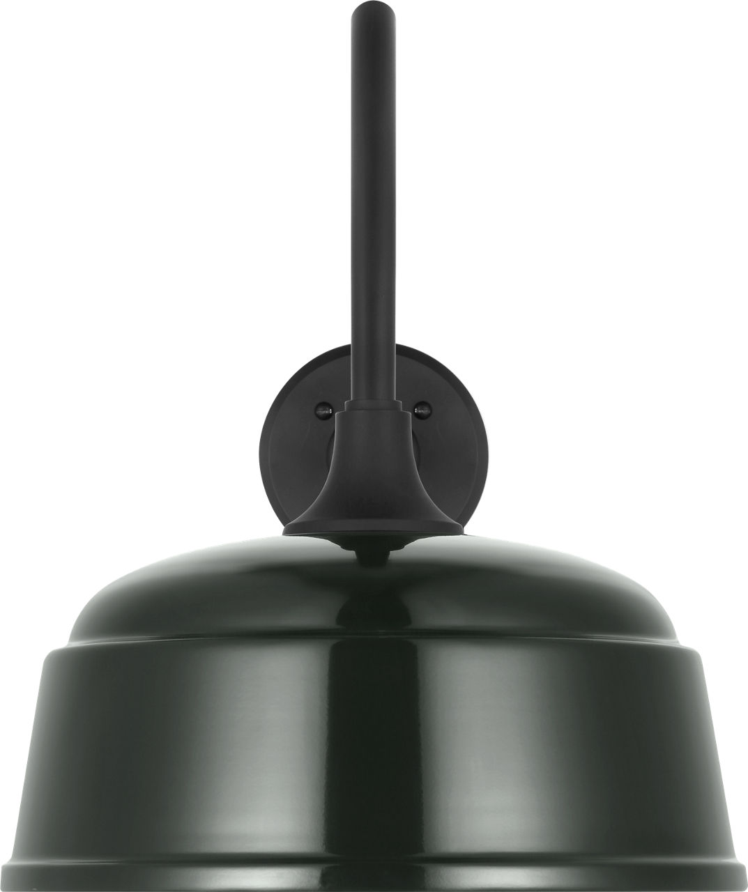Academy 23" Flynn Barn Light in Matte Black with 12.5" Green Rockhouse Shade