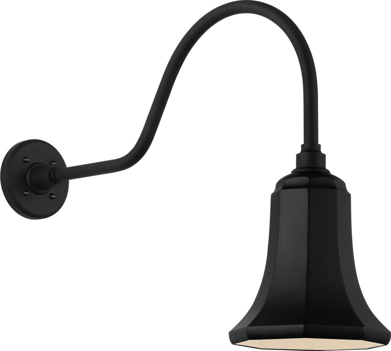 Academy 23" Flynn Barn Light in Matte Black with 7.5" Savannah Shade