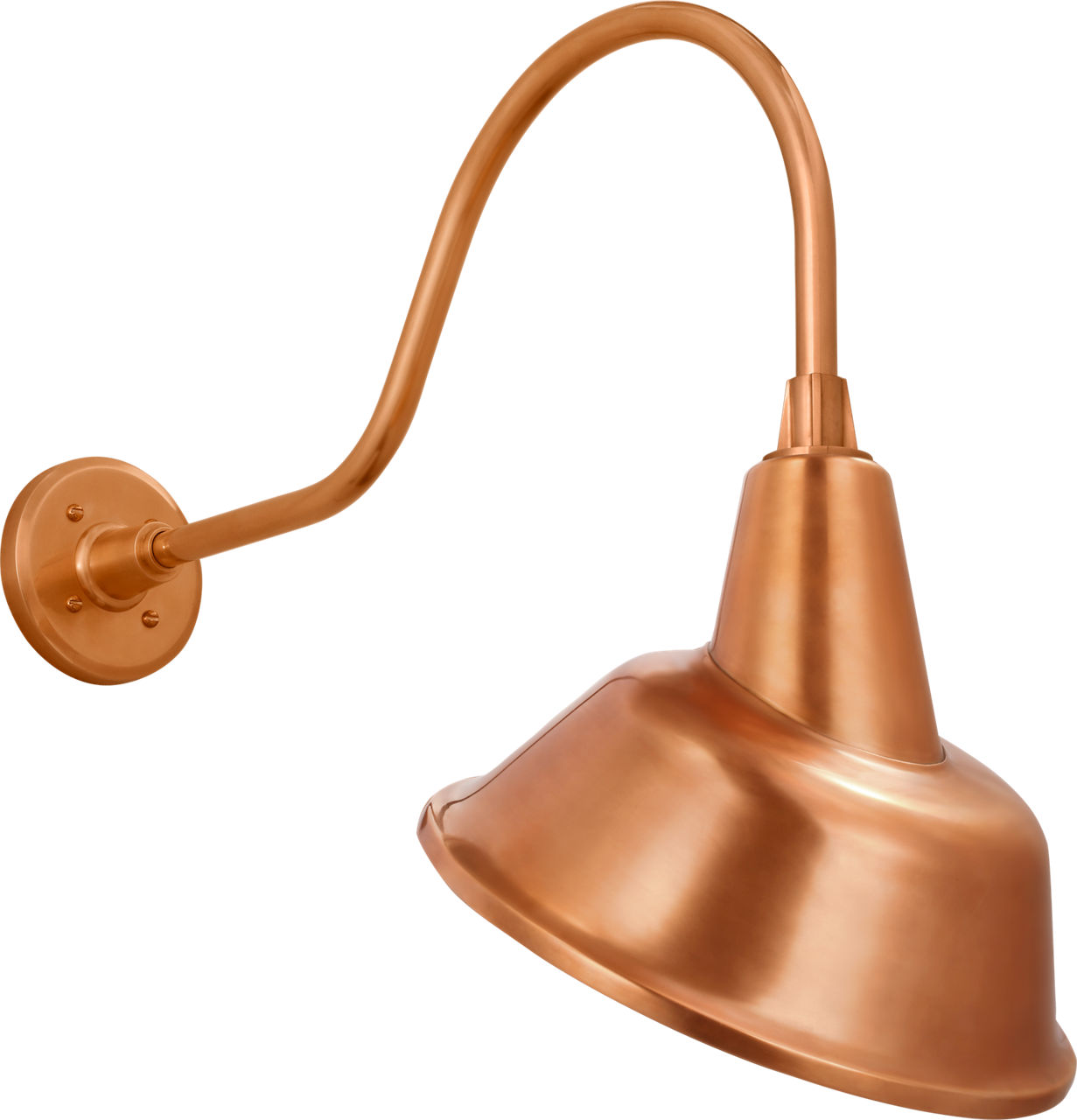 Academy 23" Flynn Barn Light in Soft Copper with 12.5" Tilted Bowers Shade
