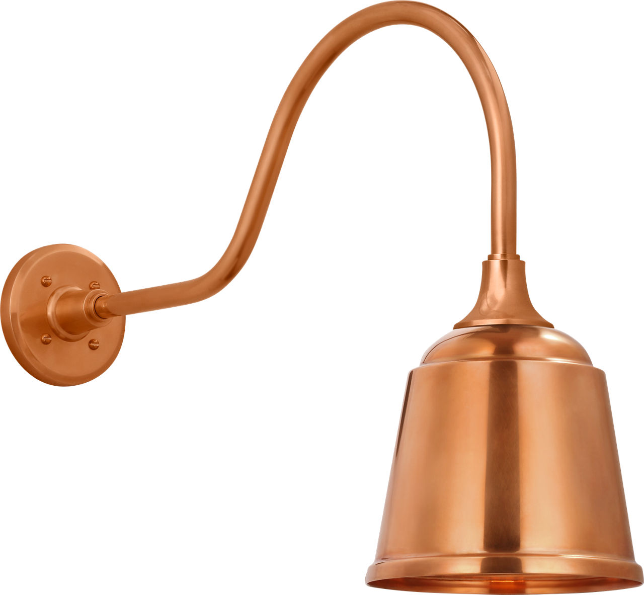 Academy 23" Flynn Barn Light in Soft Copper with 8" Rockhouse Shade