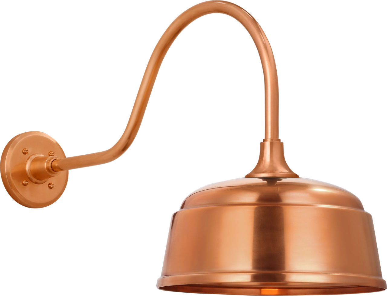 Academy 23" Flynn Barn Light in Soft Copper with 12.5" Rockhouse Shade