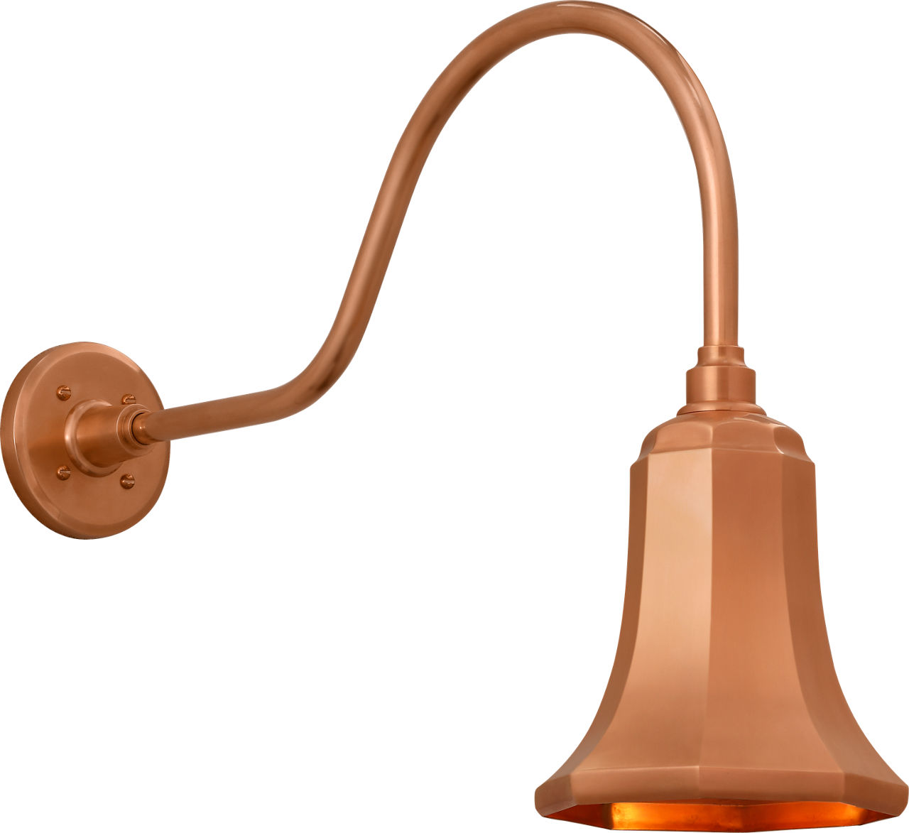 Academy 23" Flynn Barn Light in Soft Copper with 7.5" Savannah Shade