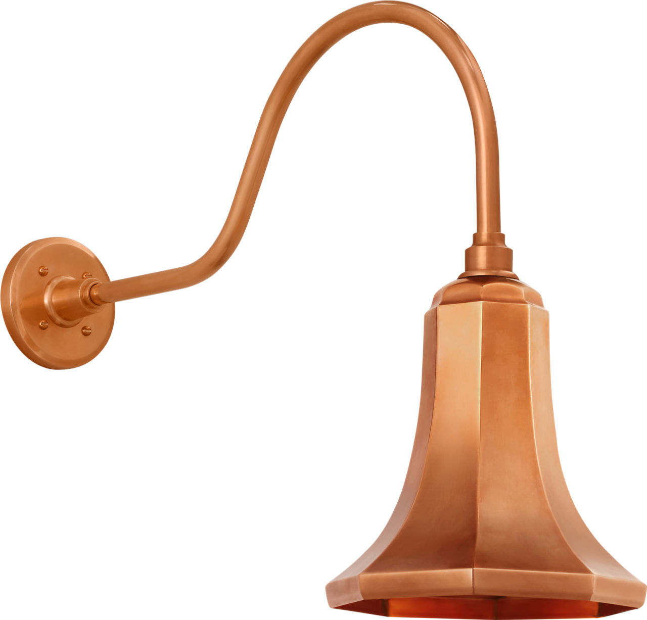 Academy 23" Flynn Barn Light in Soft Copper with 9.25" Savannah Shade