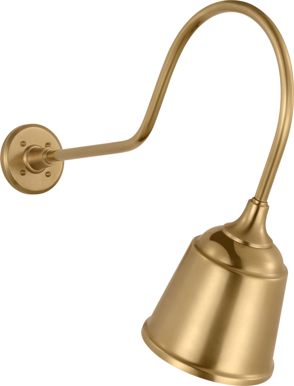 Academy 26" Angled Flynn Barn Light in Hand-Rubbed Antique Brass with 8" Rockhouse Shade