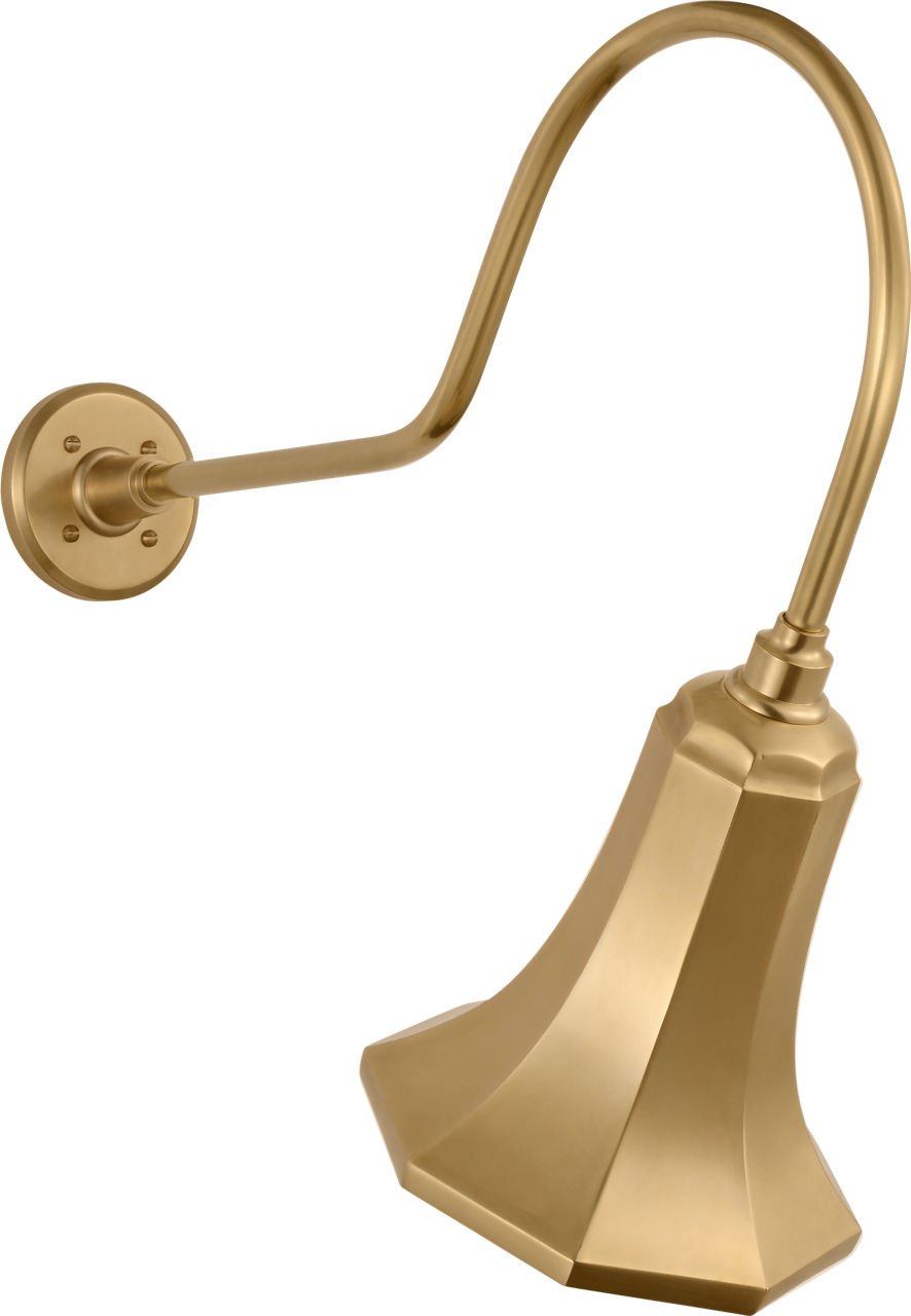 Academy 26" Angled Flynn Barn Light in Hand-Rubbed Antique Brass with 9.25" Savannah Shade