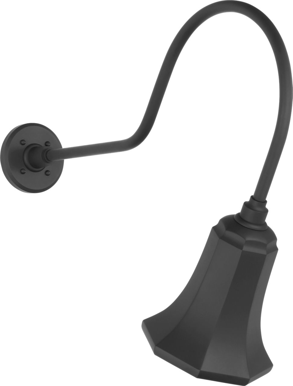 Academy 26" Angled Flynn Barn Light in Matte Black with 7.5" Savannah Shade