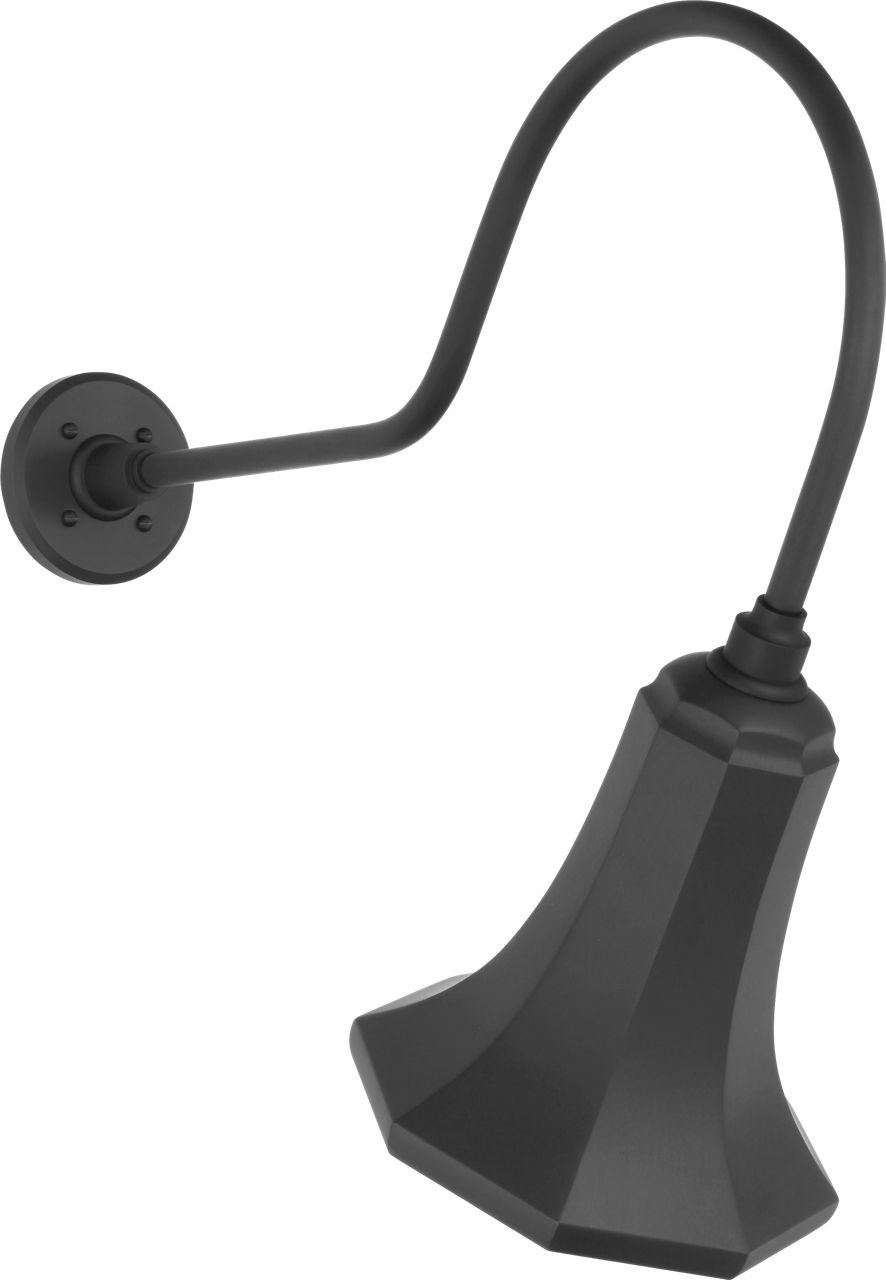 Academy 26" Angled Flynn Barn Light in Matte Black with 9.25" Savannah Shade
