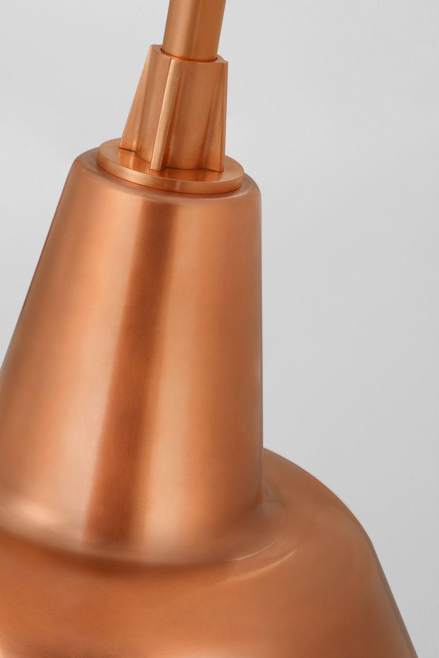 Academy 26" Angled Flynn Barn Light in Soft Copper with 12.5" Bowers Shade