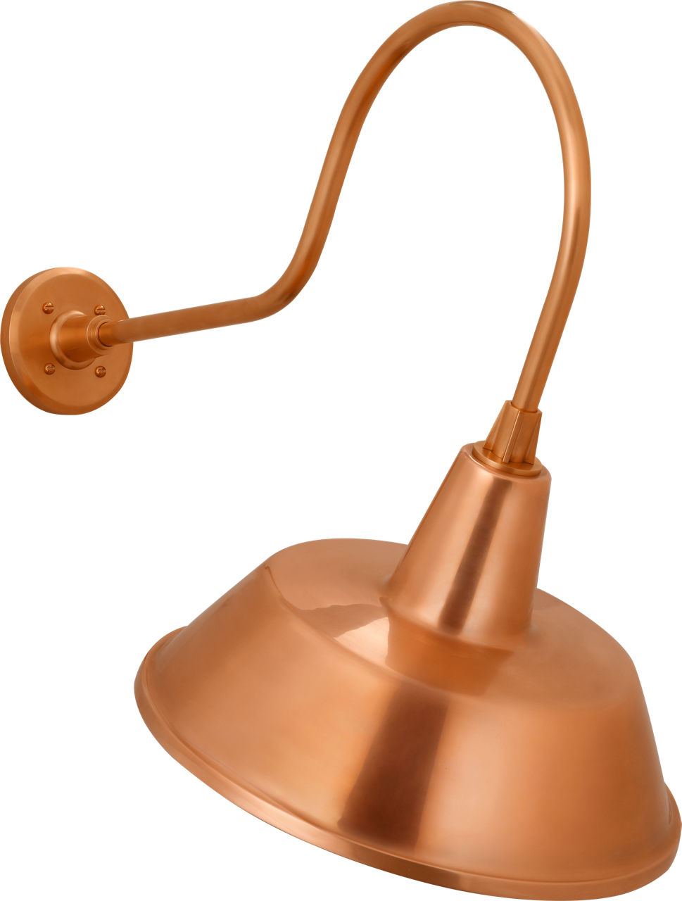 Academy 26" Angled Flynn Barn Light in Soft Copper with 16" Bowers Shade