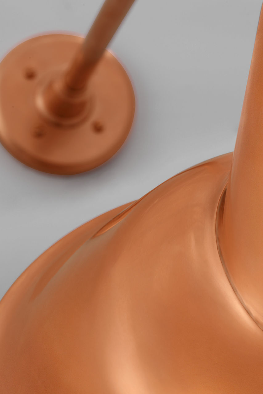 Academy 26" Angled Flynn Barn Light in Soft Copper with 12.5" Tilted Bowers Shade