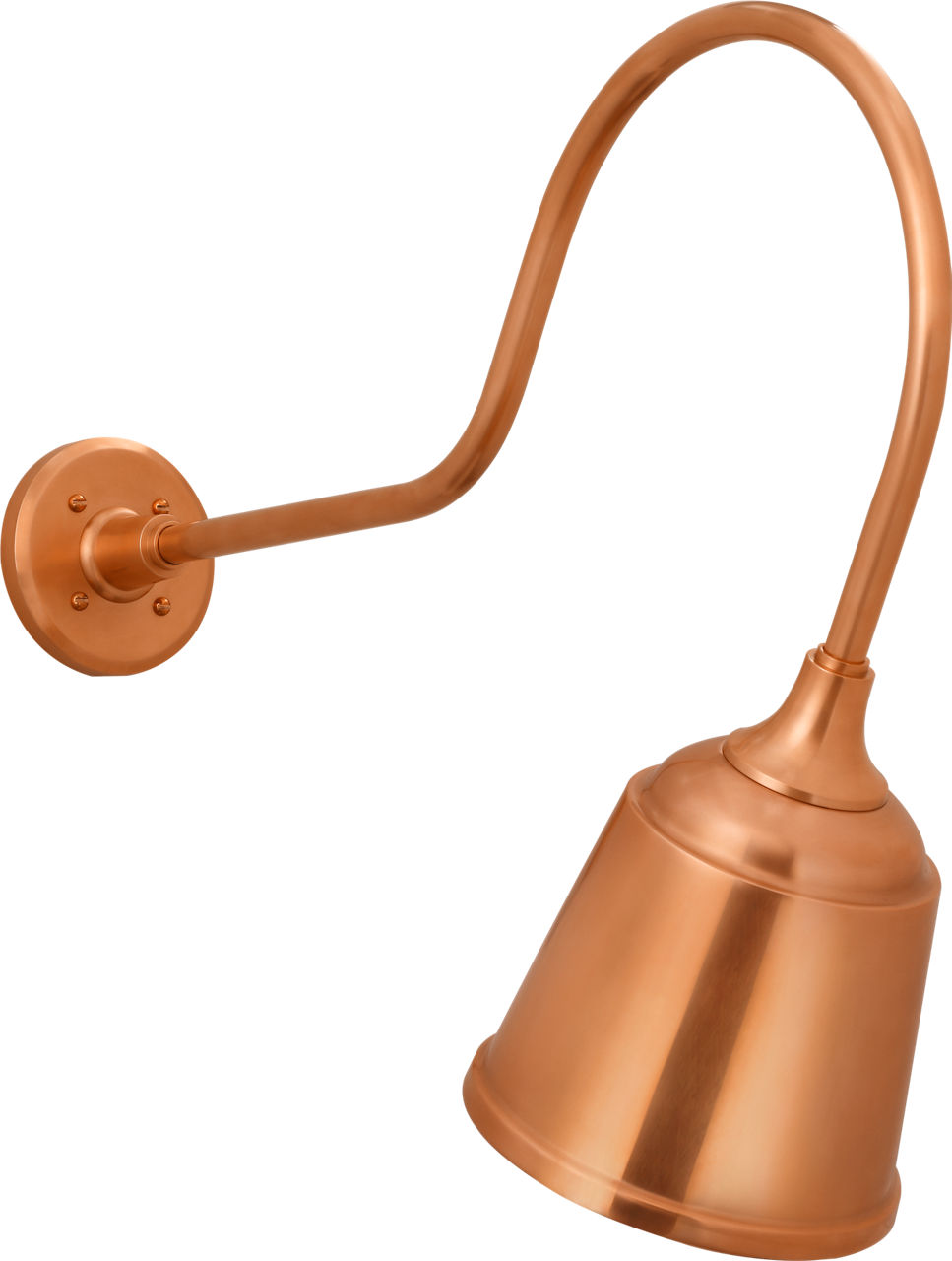 Academy 26" Angled Flynn Barn Light in Soft Copper with 8" Rockhouse Shade