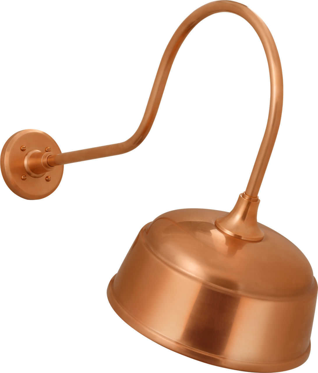 Academy 26" Angled Flynn Barn Light in Soft Copper with 12.5" Rockhouse Shade