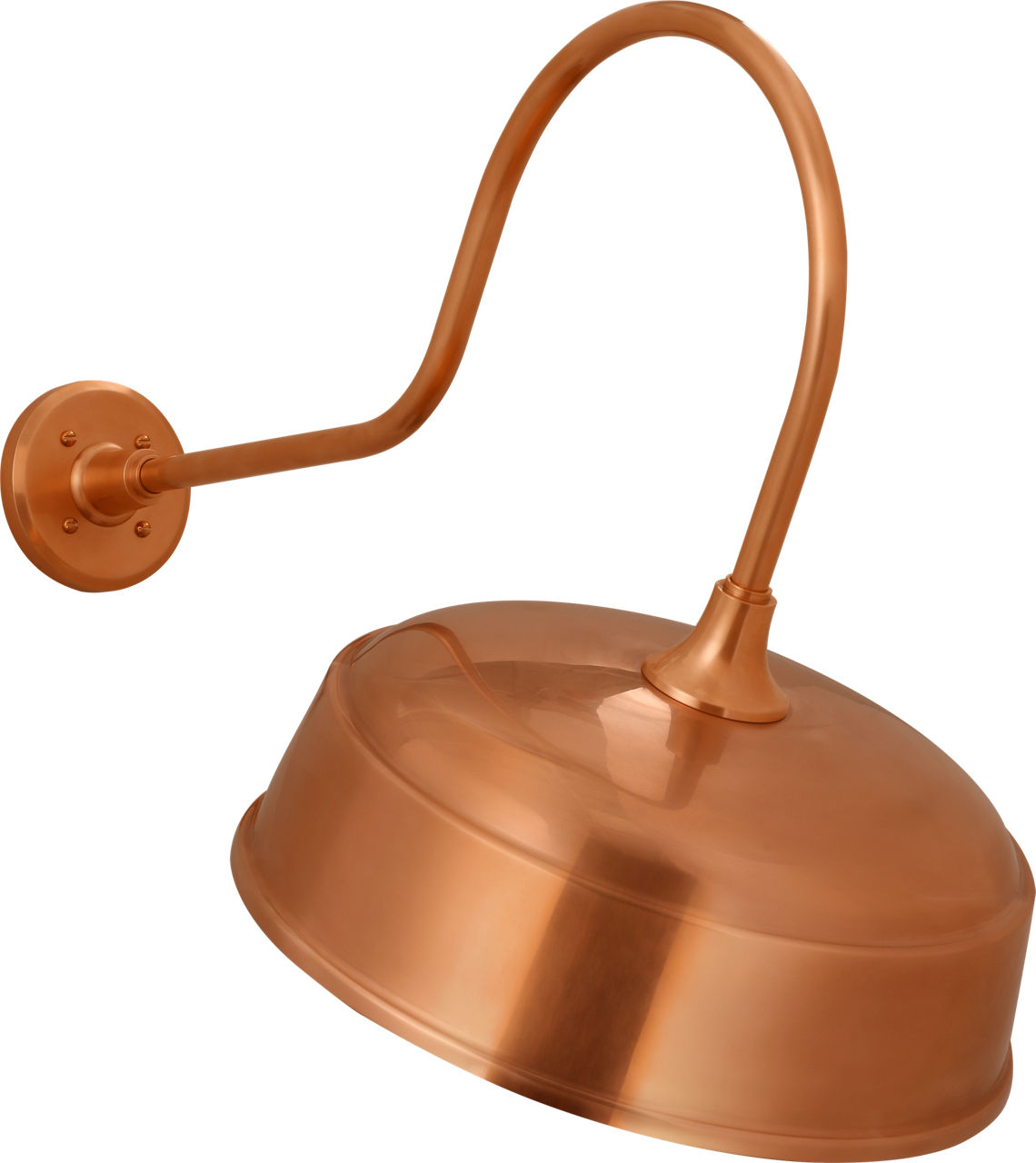 Academy 26" Angled Flynn Barn Light in Soft Copper with 16" Rockhouse Shade