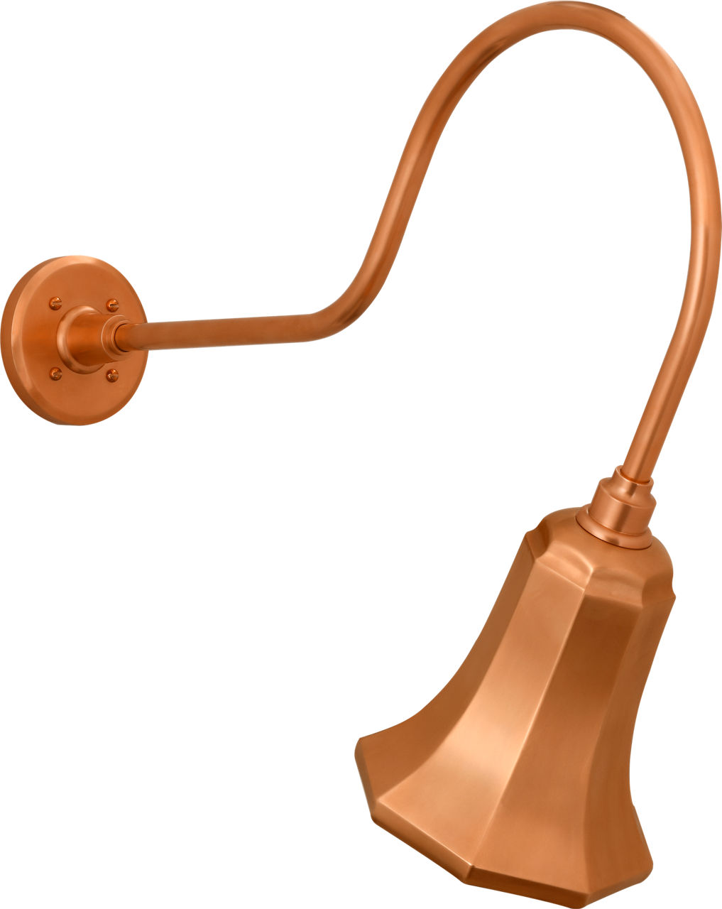 Academy 26" Angled Flynn Barn Light in Soft Copper with 7.5" Savannah Shade